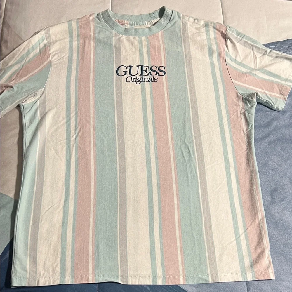 Guess Multicolor Striped Short Sleeve Tee - Picture 1 of 2
